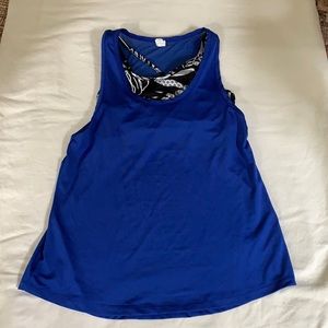 Girl’s Royal Blue tank top with built in bra